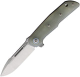 MKM-Maniago Knife Makers Clap Linerlock Jade G10 Folding Pocket Knife LS01GN