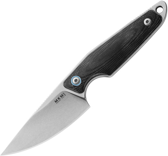 MKM-Maniago Knife Makers Makro 1 Black G10 Bohler M390 Fixed Blade Knife 01GBK