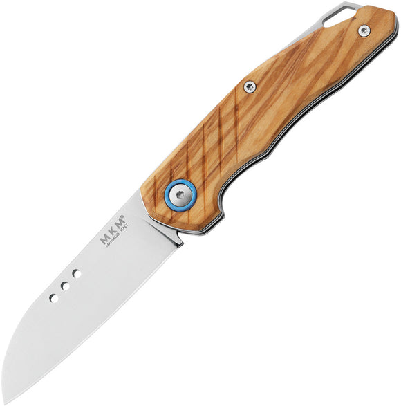 MKM-Maniago Knife Makers Root Slip Joint Olive Wood Folding M390 Knife MRTO