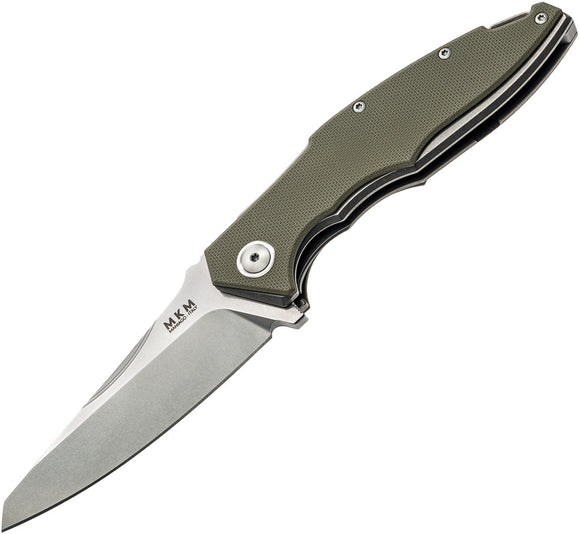 MKM Maniago Knife Makers Raut Framelock Viper Green Handle Folding Knife V014