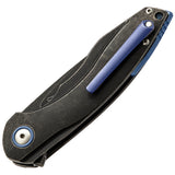 MKM-Maniago Knife Makers Timavo Linerlock Viper Titanium Stonewash Folding Knife v022