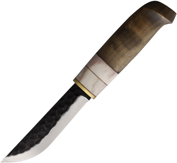 Marttiini AAPA Hiiliteras Curly Birch Wood Carbon Steel Fixed Blade Knife 131030