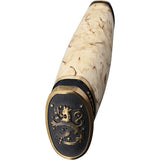 Marttiini Suomi-Finland Curly Wood Birch 4034 Stainless Fixed Blade Knife w/ Belt Sheath 548018