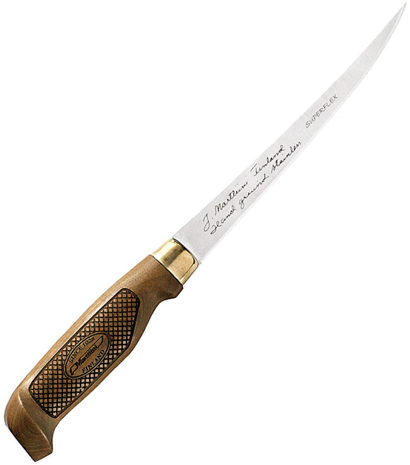 Marttiini Superflex Birch Wood Stainless Fixed Blade Fillet Knife 620016