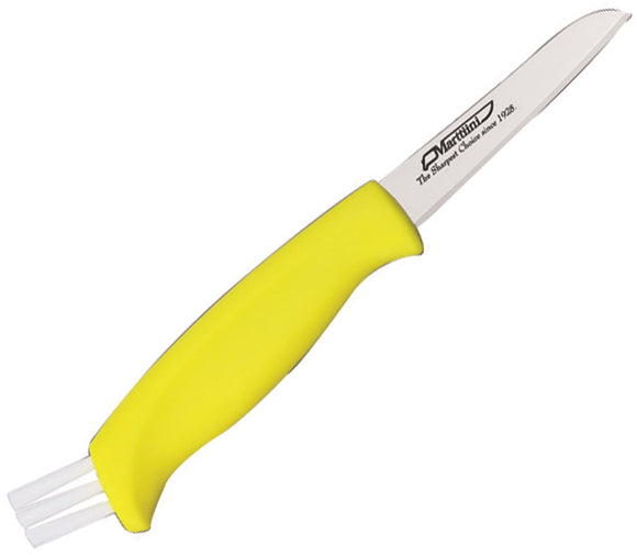 Marttiini Mushroom Yellow Stainless Fixed Blade Knife w/ Belt Sheath 709012