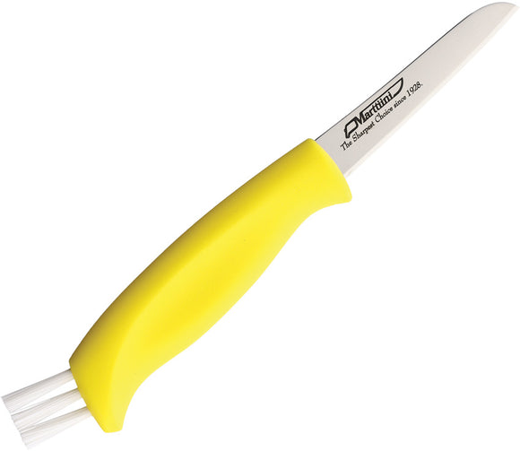 Marttiini Mushroom Yellow Stainless Fixed Blade Knife w/ Neck Sheath 709014