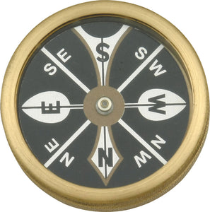 Marbles Large 1 3/4" Brass Pocket Compass 223