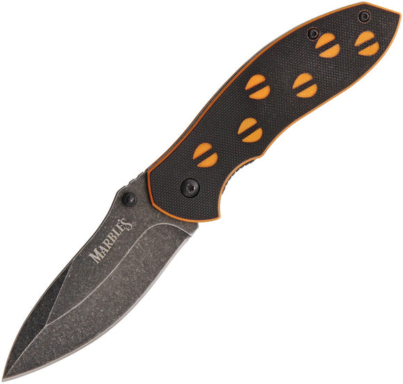 Marbles Deer Track Assisted Open Folding Orange Knife Pocket Folder Hunting - 324