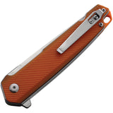 Marbles Linerlock A/O Smooth Orange G10 Folding D2 Tool Steel Pocket Knife 638