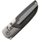 Matsey Basilisk Framelock Black Micarta Folding Bohler M390 Pocket Knife 001BM