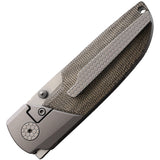 Matsey Basilisk Framelock Green Micarta Folding Bohler M390 Pocket Knife 001GM