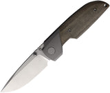 Matsey Basilisk Framelock Green Micarta Folding Bohler M390 Pocket Knife 001GM