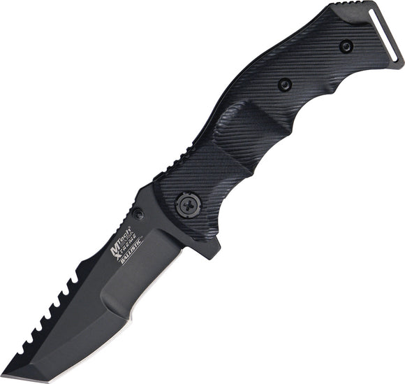 MTech Xtreme Tactical Fighting A/O Black Folding 440C Pocket Knife A805