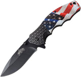 Master Lot of 12 A/O American Flag Folding 3Cr13 Stainless Pocket Knife A104AFXX