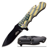 Master Lot of 12 A/O American Flag Folding 3Cr13 Stainless Pocket Knife A109BXX