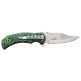 Master Lot of 12 A/O Marijuana Leaf Green Folding 3Cr13 Pocket Knife A111GNXX