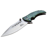 Master Lot of 12 A/O Marijuana Leaf Green Folding 3Cr13 Pocket Knife A111GNXX
