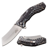 Master Lot of 12 A/O Cleaver Gray Folding 3Cr13 Stainless Pocket Knife A113BXX