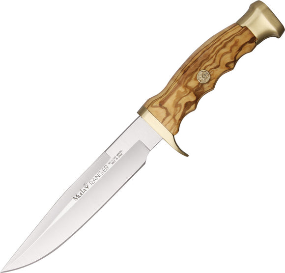Muela Ranger Hunting Olive Wood Handle 440 Stainless Fixed Knife w/ Sheath 90869