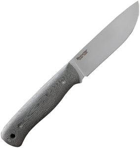 N.C. Custom Booster 8.63" Gray Micarta Fixed Blade Knife + Leather Sheath 005