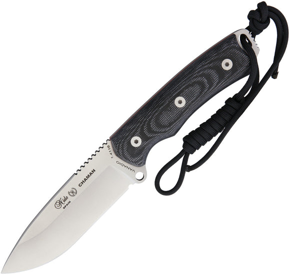 Nieto Chaman Black Micarta 1.4116 Fixed Blade Knife w/ Survival Kit 140MK