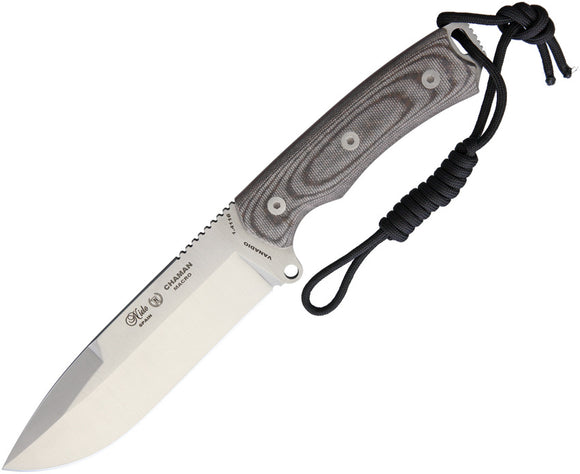Nieto Chaman Macro Black Micarta Stainless Fixed Blade Knife 141M