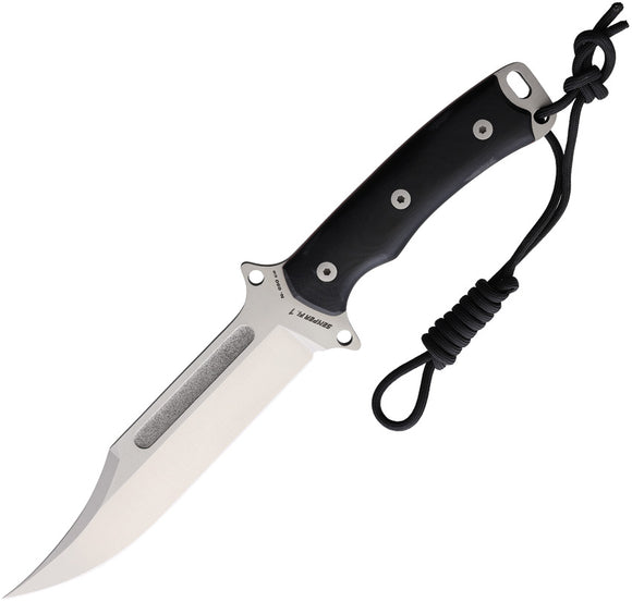 Nieto Semper Fi 1 Black Smooth G10 Bohler N690 Steel Fixed Blade Knife 143