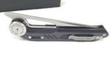 NOC Knives CHEF Linerlock Black G10 & Carbon Fiber 440C Folding Knife DG0401
