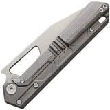 NOC Knives Chef Framelock GrayVG-10 Titanium Folding Knife dt03