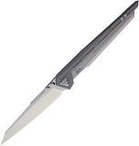 NOC Knives Wing Framelock Gray Titanium Bohler M390 Folding Knife MT0104