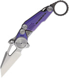 NOC Knives MT06 Karambit Purple Titanium M390 Folding Knife mt06