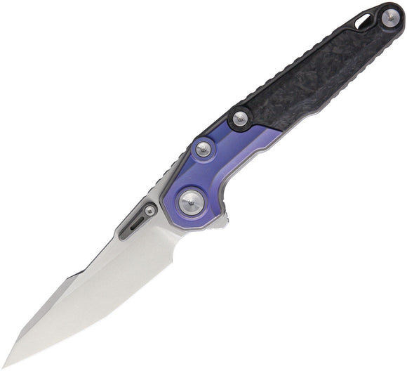 NOC Knives MT07 Linerlock Purple Titanium + Carbon Fiber M390 Folding Knife mt07