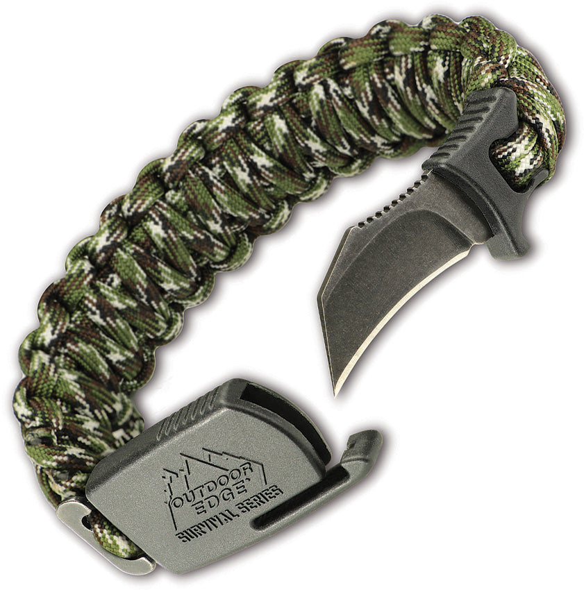 Tactical Paracord Stainless Steel Knife Bracelet (Black)