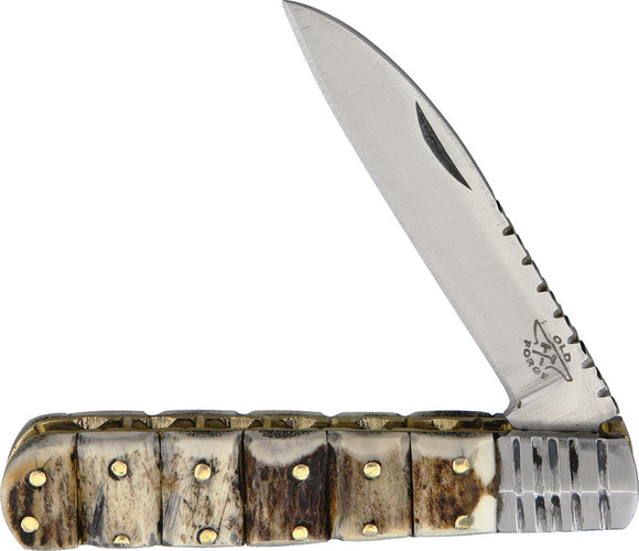 Old Forge Barlow Stacked Stag Handle Wharncliffe Folding Knife 014