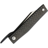 Ohta Knives FK7 Grey Carbon Fiber Folding D2 Steel Pocket Knife FK7CF