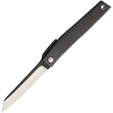 Ohta Knives FK9 Grey Carbon Fiber Folding D2 Stainless Steel Pocket Knife FK9CF