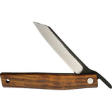 Ohta Knives FK9 Desert Iron Wood Folding D2 Stainless Steel Pocket Knife FK9P