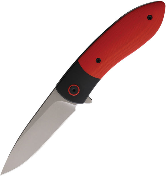 Ohlone Pocket Knife Butron Framelock Red/Black G10/Titanium Folding 20CV K001RB