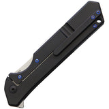 Olamic Cutlery Black Rainmaker Titanium Folding Harpoon Pocket Knife 96160