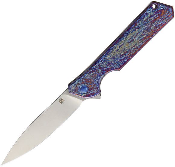Olamic Cutlery Rainmaker Titanium Folding Drop Point Pocket Knife 96166
