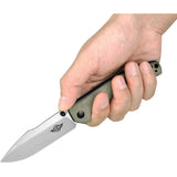 Oknife Beagle Pocket Knife Linerlock Green Micarta Folding 154CM BEAGLEOLVG