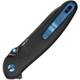 Oknife Drever Pocket Knife Linerlock Black G10 Folding N690 Sheepsfoot DREVERBK