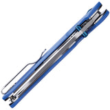 Oknife Drever Pocket Knife Linerlock Blue G10 Folding N690 Sheepsfoot DREVERBU