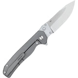 Oknife Freeze 4 Framelock Gray Titanium Folding 154CM Pocket Knife FREEZE4TI