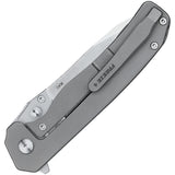 Oknife Freeze 4 Framelock Gray Titanium Folding 154CM Pocket Knife FREEZE4TI