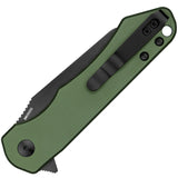 Oknife Freeze Linerlock OD Green Aluminum Folding 154CM Wharncliffe Pocket Knife FREEZEODG