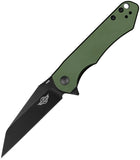 Oknife Freeze Linerlock OD Green Aluminum Folding 154CM Wharncliffe Pocket Knife FREEZEODG