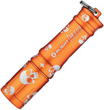 Olight i3E Keychain Skull Orange & White Water Resistant 2.38" Flashlight I3EOS