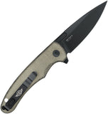Oknife Mettle 2 Button Lock OD Green Micarta Folding 154CM Pocket Knife METTLE2ODG