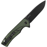 Oknife Mettle Button Lock Green/Black G10 Folding 154CM Pocket Knife METTLEEODG